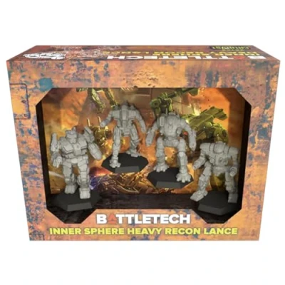 Afbeelding van BattleTech Miniatures Inner Heavy Recon Lance Expansion Miniature Game Catalyst Labs Ages 14+