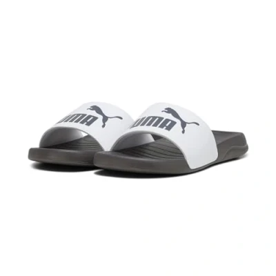 Afbeelding van Puma Popcat 20 Unisex Badslippers whitedark coal, Maat: 46, White dark coal Kunststof