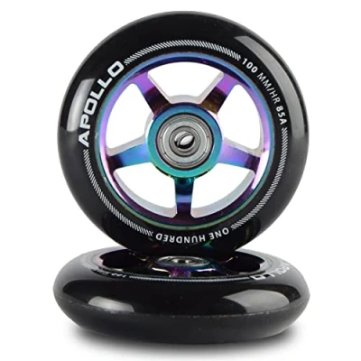 Afbeelding van Apollo Pro Wheels stuntstep reservewielenset ABEC9 kogellagers, scooterwiel reservewielen geschikt voor