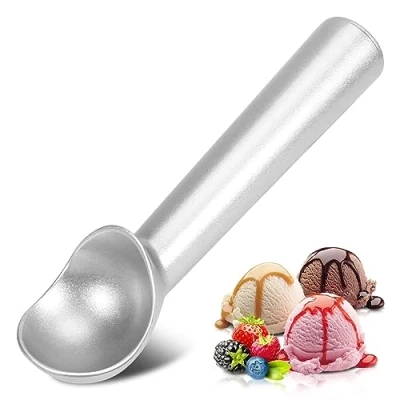 Afbeelding van Ice Cream Scoop, Cookies, Comfortabele Grip Handvat, Professionele Grade Roestvrij Staal, Scooper Lepel, Heavy Duty Duurzaam Ontwerp, Gemakkelijk Schoon, voor Gelato, Cookie Deeg, Sorbet, Amandel