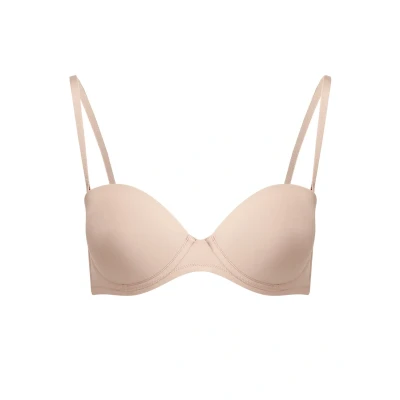 Afbeelding van Calvin Klein Underwear Perfectly FIT Strapless BH, Dames, Maat: 80C, Sanddune
