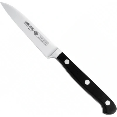 Afbeelding van Eikaso Solingen Schilmes 9 cm Roestvrij Staal Ergonomisch Zwart Handvat