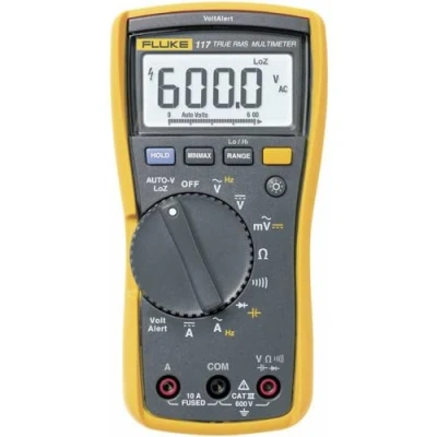 Afbeelding van BEHA Fluke 117 hand multimeter gekalibreerd (ISO) Digital Cat III 600 V display (Counts): 6000 (2583647 ISO) Merk