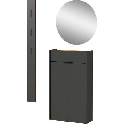 Afbeelding van GERMANIA Halmeubelset Ameca Multifunctionele kast en spiegel, geringe diepte, ideaal voor smalle gangen (set, 2 delig)