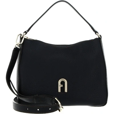 Afbeelding van FURLA Leren Handtas Schoudertas Primula Top Handle Nero Zwart