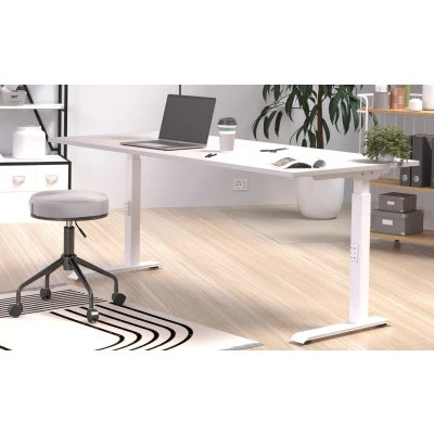 Afbeelding van Germania Downey 180 cm Cashmere / Wit Zit Sta Bureautafel