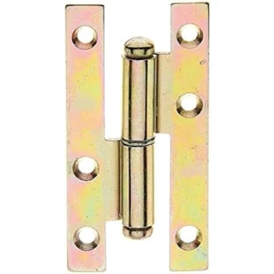 Afbeelding van Alberts 849719 Uithangbaar scharnier links of rechts elektrolytisch geel verzinkt 94 x 45 mm set van 10