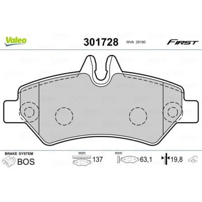 Afbeelding van Valeo Remblokset 301728