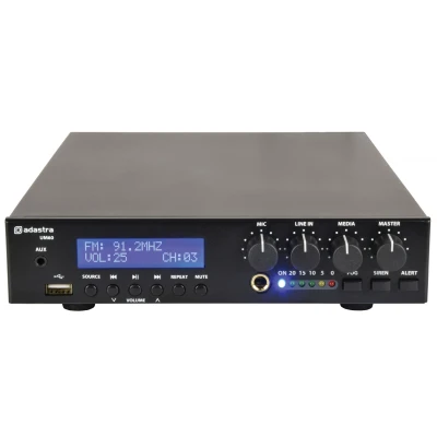 Afbeelding van Adastra UM60 100v versterker met Bluetooth en USB/SD/FM radio 60W