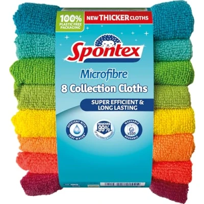 Afbeelding van SPONTEX Microvezelcollectie Multifunctionele microvezels 8
