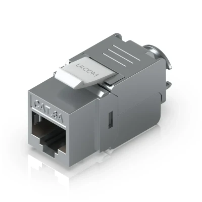 Afbeelding van Ubiquiti Toolless keystone (12 pack) Cat6A Ethernet jack without the use of a punch down or crimping tool.