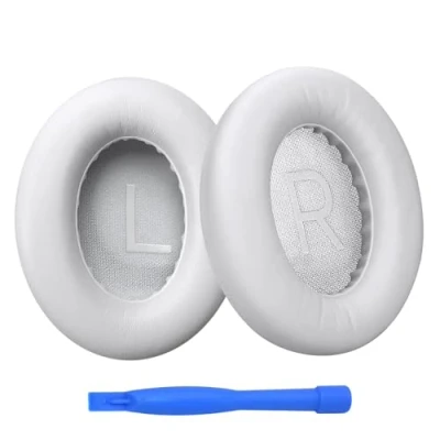 Afbeelding van Vervangende Oorkussens voor Bose NC700 / 700 Noise Cancelling Hoofdtelefoon van MMOBIEL Memory Foam en Protein PU Koptelefoon Isolation Earpads Wit