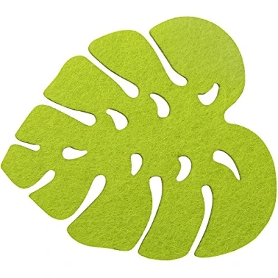 Afbeelding van Fackelmann Onderlegger Tropical 9,6 x 10,6 cm 4 stuks vilt, groen, 1,5 cm,