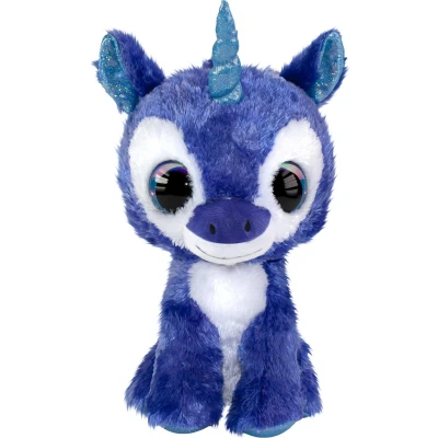 Afbeelding van Lumo Stars knuffeleenhoorn Unicorn Velvet 15 cm blauw