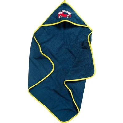 Afbeelding van Playshoes Badponcho Brandweer Navy Junior Maat L