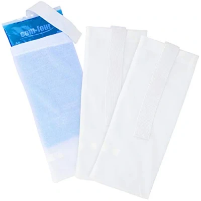 Afbeelding van COM FOUR® 3x Premium herbruikbare non woven hoes voor koude en warme meervoudige gelcompressie Gel koelpakket Beschermhoes met elastische band bescherming veilig vasthouden