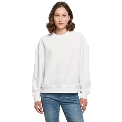 Afbeelding van Ladies Oversized Crewneck Sweater met ronde hals White L