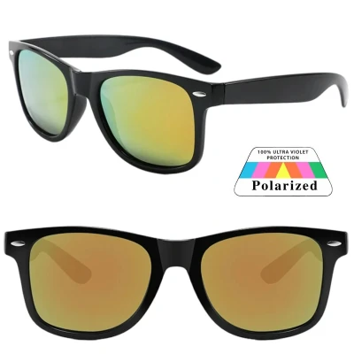 Afbeelding van Fako Sunglasses® Zonnebril Classic Polarised Polariserend Gepolariseerd Polarized Heren Dames Zwart Rood Spiegel