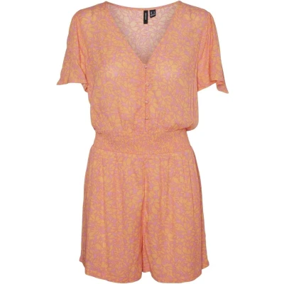 Afbeelding van VERO MODA jumpsuit VMMENNY met all over print oranje