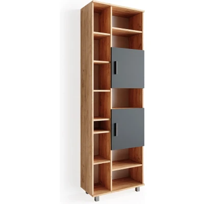 Afbeelding van Vicco Badkamerkast &quot;Ilias&quot;, Eiken/Antraciet, 60 x 190 cm