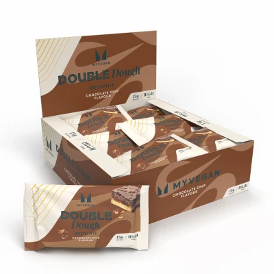 Afbeelding van Vegan Double Dough Brownie (12x60g) Chocolate Chip