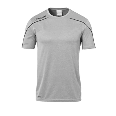 Afbeelding van Uhlsport Stream 22 Shirt Korte Mouw Heren Donkergrijs Gemeleerd / Zwart Maat: 3XL