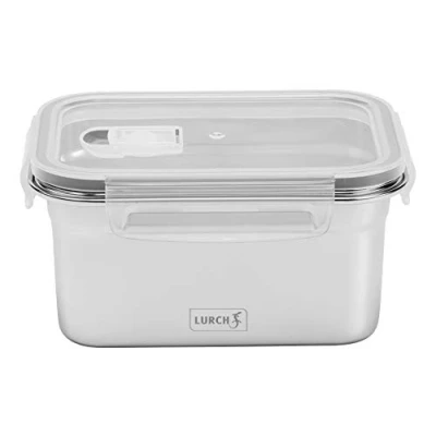 Afbeelding van Lurch 240892 Lunchbox Safety/opbergdoos van hoogwaardig roestvrij staal met BPA vrij kunststof deksel, 1000 ml