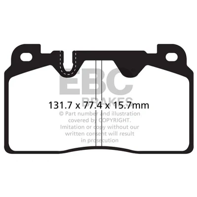 Afbeelding van Remblokkenset, schijfrem EBC Brakes DP42168R