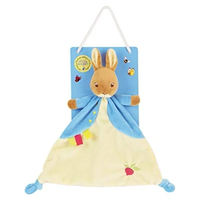 Afbeelding van Pieter Konijn/haas tuttel/knuffeldoekje 29 cm Konijnen bosdieren knuffels Baby geboorte kraamcadeaus