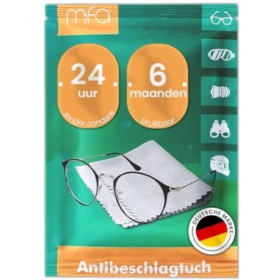 Afbeelding van mfa® Anti condensdoek condens voor bril Brillen poetsdoeken Brill reiniger fog brillendoekjes Microvezel nano reinigingsdoek brillen, skibrillen en camera