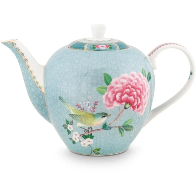 Afbeelding van Pip Studio Blushing Birds theepot 1,6 liter Blauw
