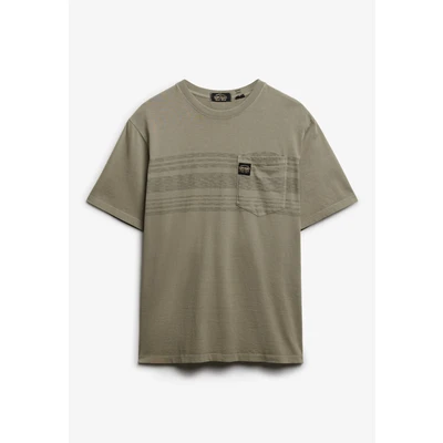 Afbeelding van Superdry Tshirt print, Heren, Maat: XL, Washed vintage khaki