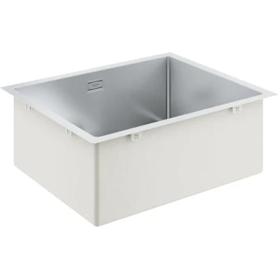 Afbeelding van Grohe rechthoekige enkele spoelbak bladmontage op onderbouw afvoerplug vuilafstotend waste rvs 304 hxbxd 200x550x450mm 31726sd0