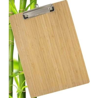Afbeelding van WEDO® Klembord DIN A4 van bamboe schrijfbord hout Clipboard, kleur bruin