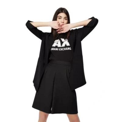 Afbeelding van Armani Exchange Tshirt print, Dames, Maat: Large, Black