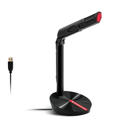 Afbeelding van EMPIRE GAMING Ustream Microfoon Games/Live Streaming Compatibel met PC, Mac, Consoles App: Podcast, Twitch, YouTube, Discord, Chat Bedraad USB