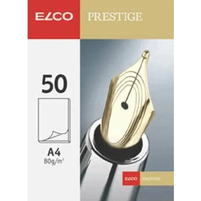 Afbeelding van ELCO Prestige schrijfblok A4 100 g/m2 blanco DOM watermerk gerieerd 40 vellen
