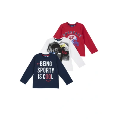 Afbeelding van Chicco 3 PACK Longsleeve voor kinderen, Maat: 74, Multicolored