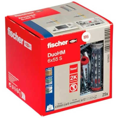 Afbeelding van Fischer DuoHM 6x55 S PH PZ Hollewandplug 55 mm 572922 25 stuk(s)