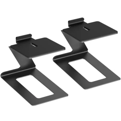 Afbeelding van my wall luidsprekerstandaard voor tafelbladen HS33 3L, 2 met anti vibratiemat, 6 hellingshoek, verhoging, belastbaar tot 10 kg, boxstandaard pc boxen of studio&#039;s