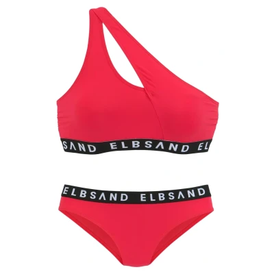Afbeelding van Elbsand Bikini vuurrood / zwart wit