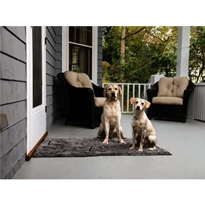Afbeelding van Dirty Dog Droogmatloper Hond Grijs 152x76 cm