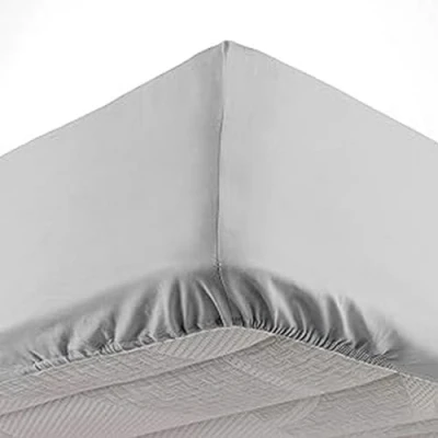 Afbeelding van douceur d&#039;intérieur, Hoeslaken (140 x 190 cm), Oscar lichtgrijs, 100% polyester