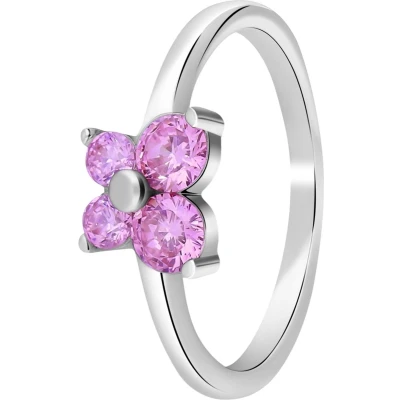 Afbeelding van Lucardi Schmetterling Zirkonia Ring voor kinderen, Maat: 47, Silver