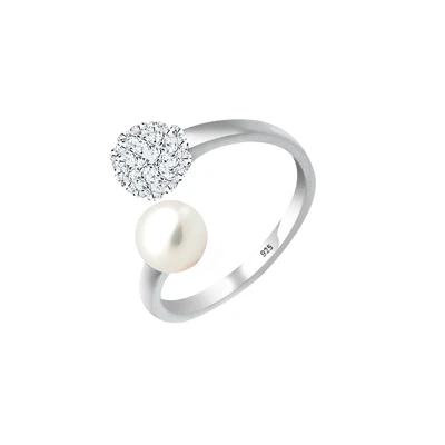 Afbeelding van ELLI Ring zilver / wit