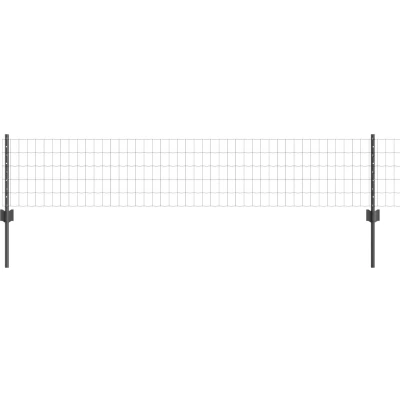 Afbeelding van vidaXL Tuinhek Set van 2 Grijs Gepoedercoat staal 10 x 0.4 m