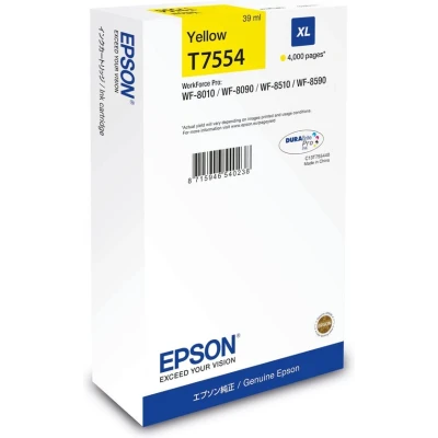 Afbeelding van Epson C13T75544N inktcartridge 1 stuk(s) Origineel Hoog (XL) rendement Geel