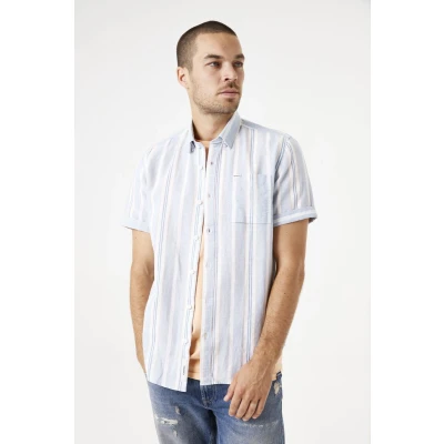Afbeelding van Garcia Overhemd, Heren, Maat: Small, Dusty blue