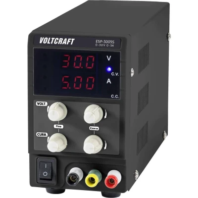 Afbeelding van VOLTCRAFT ESP 3005S Labvoeding, regelbaar 0 30 V 5 A 150 W Steekaansluiting 4 mm Smal model Aantal uitgangen: 1 x