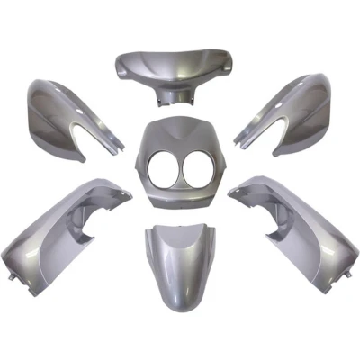 Afbeelding van Edge Plaatset neo&quot;;s vanaf bj. 2008 2 takt en 4 model 9 delig zilver metallic